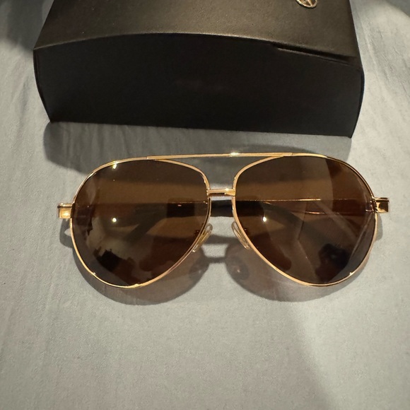 Gold Aviator Mercedes Benz Sunglasses - Picture 1 of 2